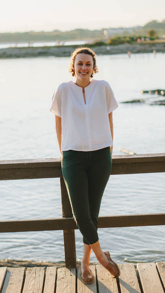 Signature Linen Box Top - Cove (White)