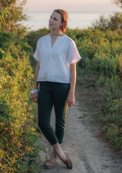 Signature Linen Box Top - Cove (White)