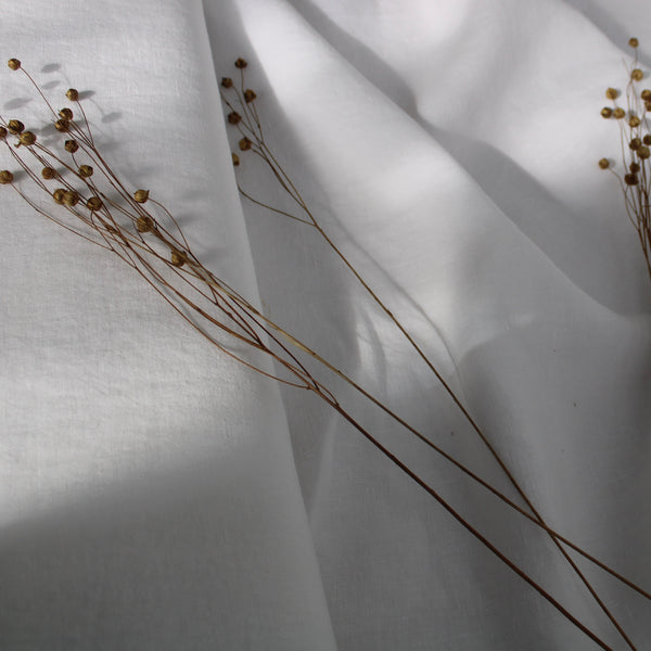 100% Antique Washed Linen - sold by the 1/4 yard - White