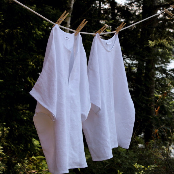 100% Antique Washed Linen - sold by the 1/4 yard - White
