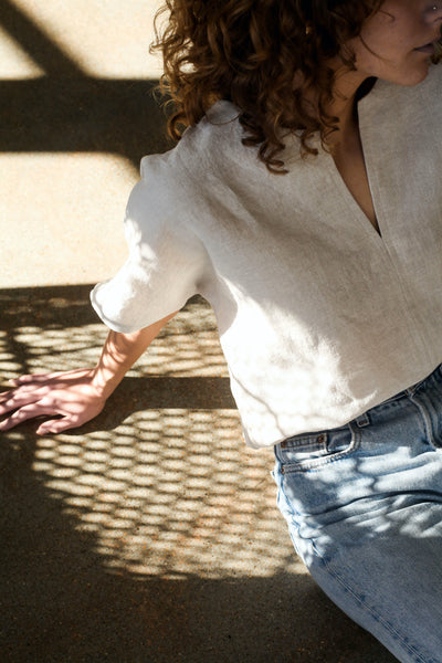 Signature Linen Box Top - Oatmeal