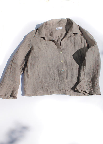 JoAnn Blouse - Bias Ruffle Sleeve