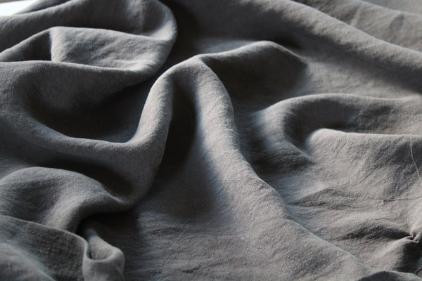100% Antique Washed Linen - sold by the 1/4 yard - Slate