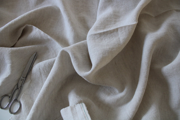 100% Antique Washed Linen - sold by the 1/4 yard - Oatmeal