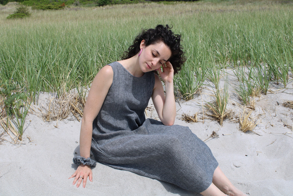 Crinkle Linen Dress THIRD BORN Crinkle Linen Dress THIRD BORN