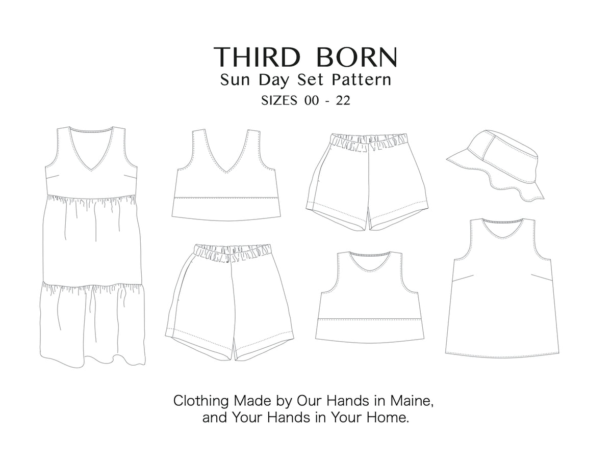 PDF Pattern - Sun Day Set – THIRD BORN