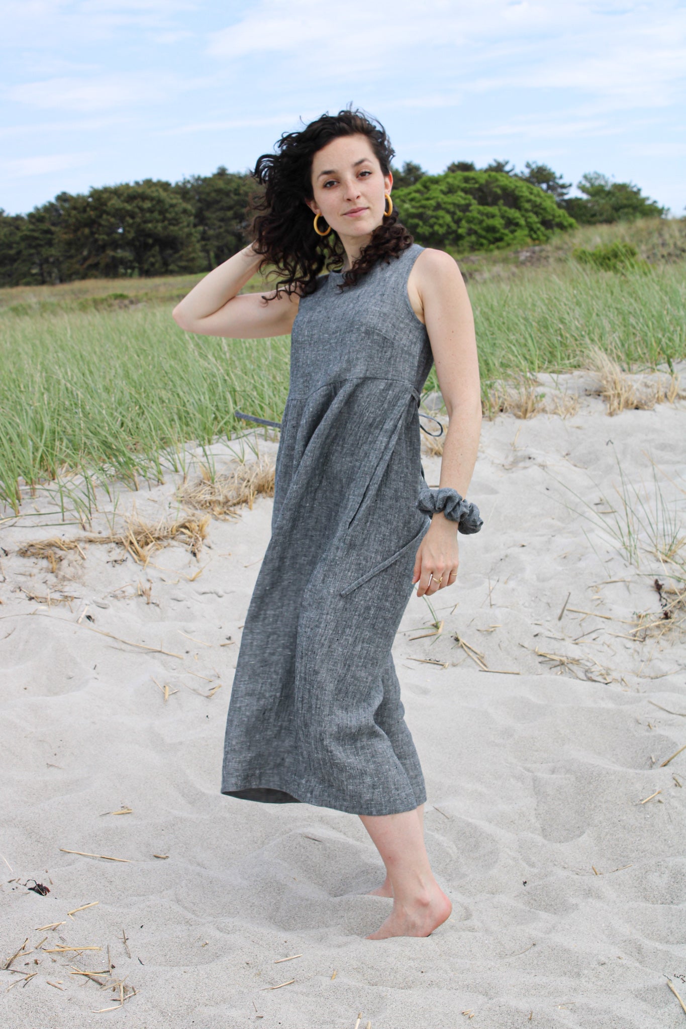 Crinkle Linen Dress THIRD BORN Crinkle Linen Dress THIRD BORN